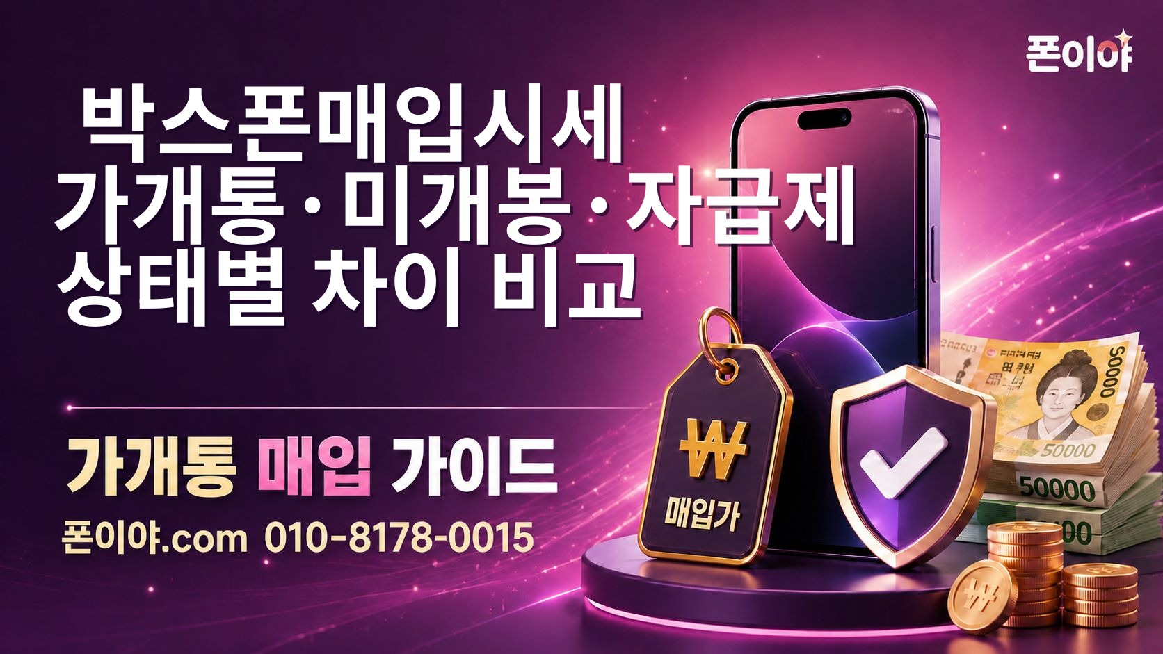 박스폰매입시세 가개통·미개봉·자급제 상태별 차이 비교